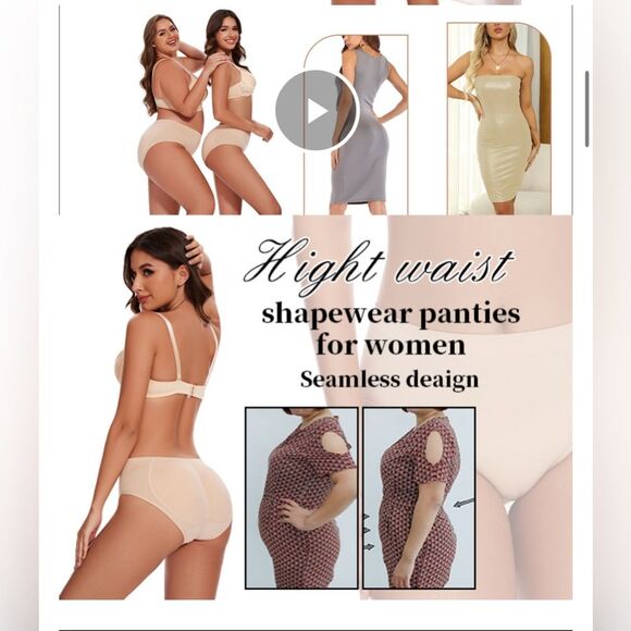 Women's Cream Intimates Set with Removable Pads NWT looks like L - Picture 4 of 15